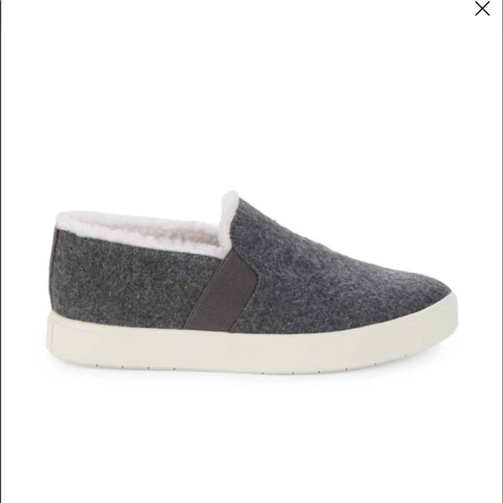Wool and shearling Vince slip on sneakers